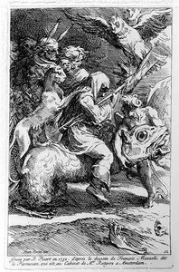 De Heksensabbat, gegraveerd door Bernard Picart (1673-1733) 1732 door Parmigianino